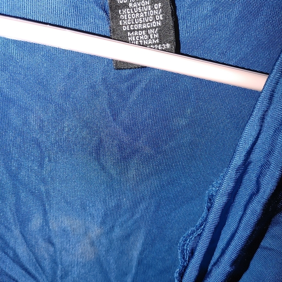 Swoop-Neck Blue Shirt - Picture 2 of 3